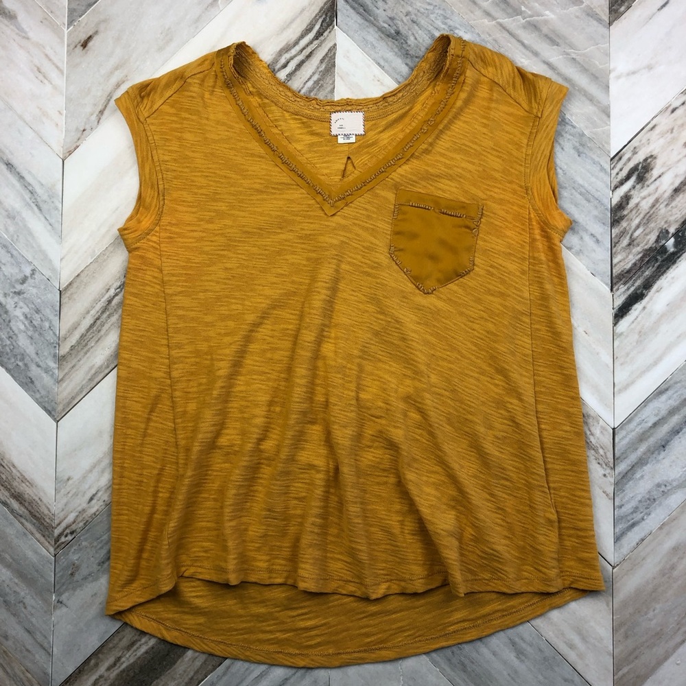 Anthropologie Postmark Slub Knit Pocket Tee